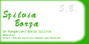 szilvia borza business card